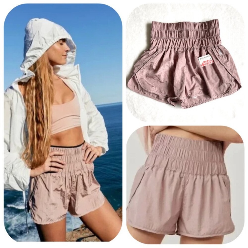 Free People Movement The Way Home Shorts Pink Mauve Size Small